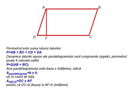 Aria Paralelogramului Formula