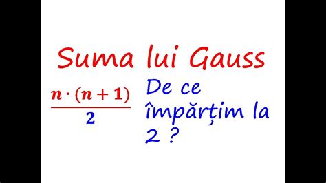 Suma Lui Gauss