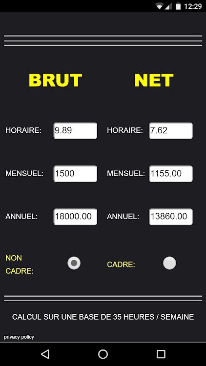 Calcul Salar Net La Brut