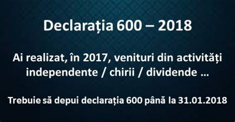 Cine Depune Declaratia 600
