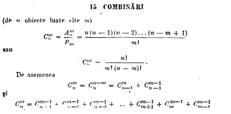 Formula Combinari Si Aranjamente